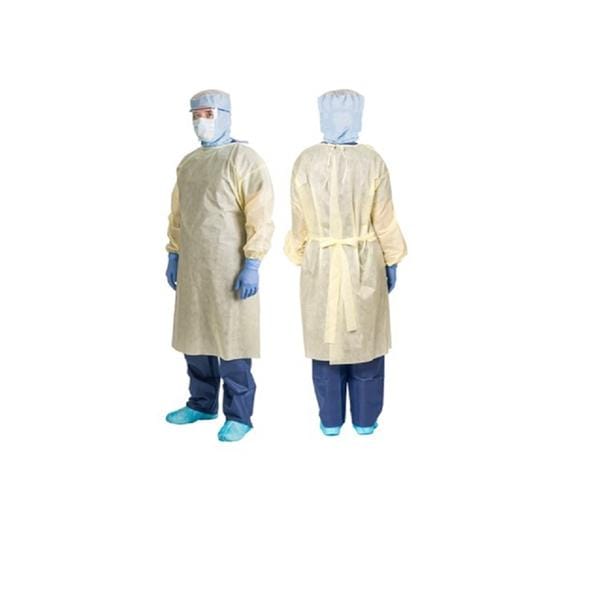 Precept Isolation Gown AAMI Level 2 SMS Large Yellow 100/Ca