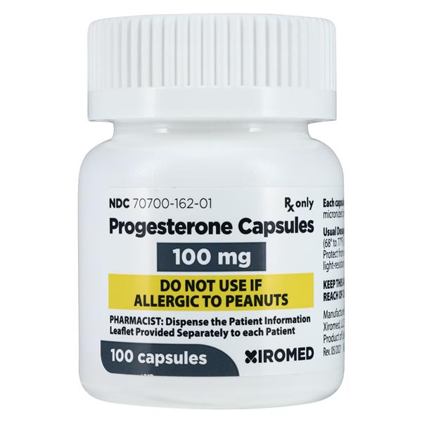 Progesterone Capsules 100mg Bottle 100/Bottle Each