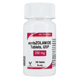 Acetazolamide 250mg 100/Bt