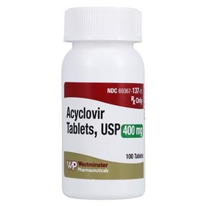 Acyclovir Tablets 400mg Bottle 100/Bottle Each