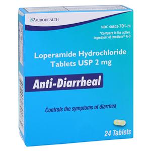 Loperamide HCl Caplets 2mg Box 24/Bx