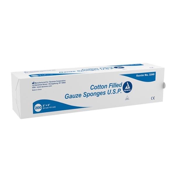 Cotton Filled Gauze Sponge 2x2" Non-Sterile Square LF