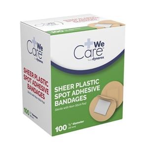 Adhesive Bandage Plastic 7/8" Sheer Sterile 100/BX, 48 BX/CA