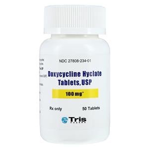 Doxycycline Hyclate Tablets 100mg Bottle 50/Bt