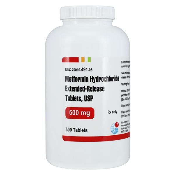 Metformin HCL ER Tablets 500mg Bottle 500/Bt