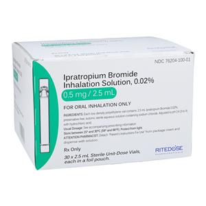 Ipratropium Bromide Inhalation Solution 0.02% Pack 2.5mL 30/Packa...