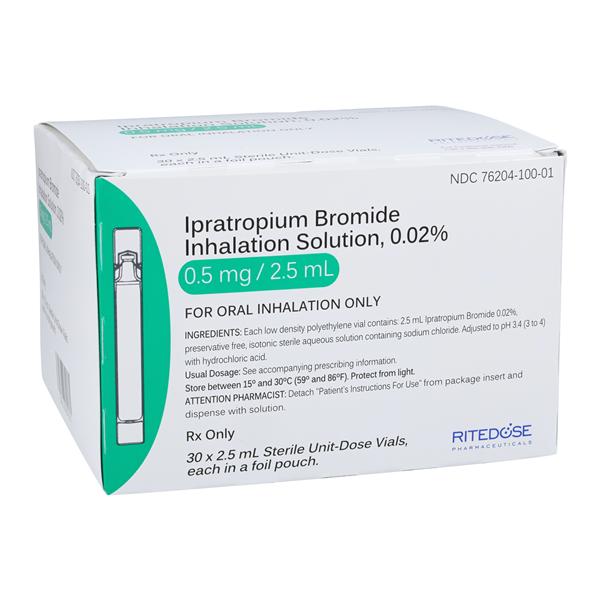 Ipratropium Bromide Inhalation Solution 0.02% Pack 2.5mL 30/Pk