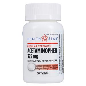 Acetaminophen Tablets 325mg Bottle 50/Bt