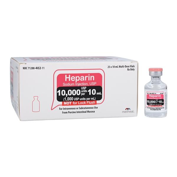 Heparin Sodium (Pork) Injection 1mu/mL MDV 10mL 25/Pk