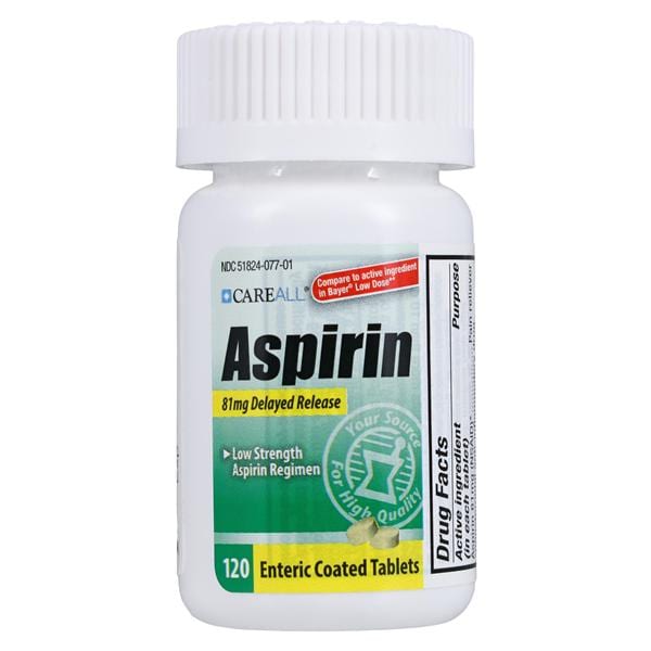 Aspirin EC Tablets 81mg Bottle 120/Bt