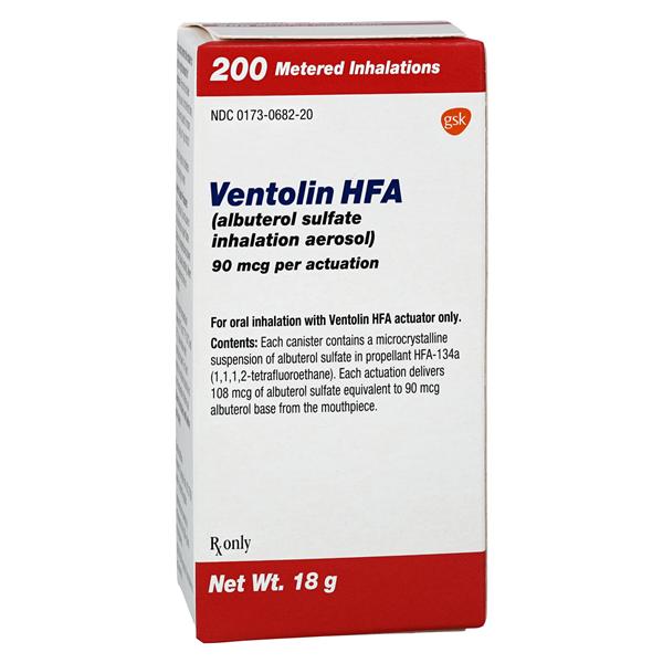 Ventolin Inhalation Aerosol Inhaler 18gm Each