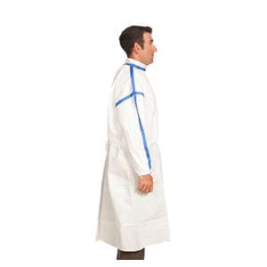 Lab Gown Polyethylene / Polypropylene Small White 50/Ca