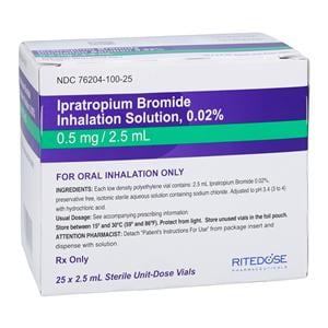 Ipratropium Bromide Inhalation Solution 0.02% Pack 2.5mL 25/Package