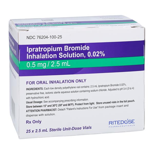 Ipratropium Bromide Inhalation Solution 0.02% Pack 2.5mL 25/Package