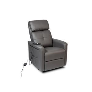 Hamilton Collection Power Lift Recliner Faux Leather Vinyl 330 Cap Pwr StlGry Ea