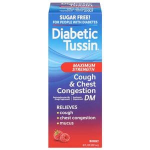 Diabetic Tussin DM Sugar Free Max Strength Berry Bottle 8oz/Bt, 24 BT/CA