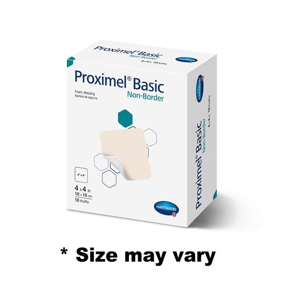 Proximel Basic Foam Non-Border Dressing 6x6" Sterile Square Non-Adhesive Wht/Tn