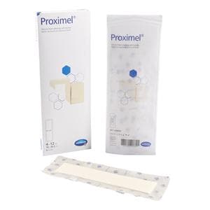 Proximel Silicone Foam Border Dressing 4x12" Sterile Rectangle Adhesive Wht/Tn