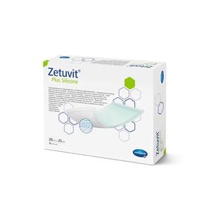 Zetuvit Plus Cls/Plymr Non-Border Dressing 8x10 Strl Rect Slcn Adh Spr Abs