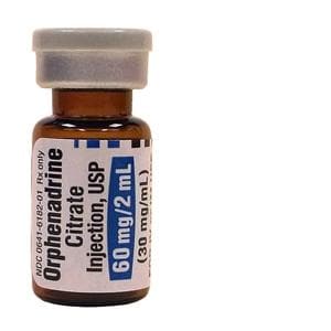 Orphenadrine Citrate Injection 30mg/mL SDV 2mL 25/Pk