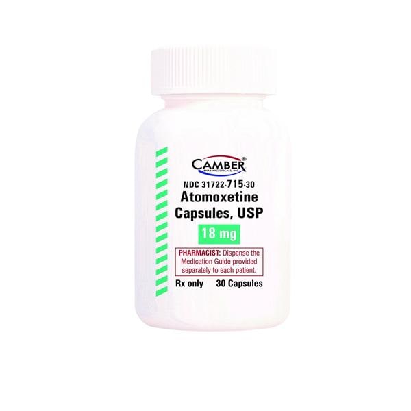 Atomoxetine Capsules 18mg Bottle 30/Bt