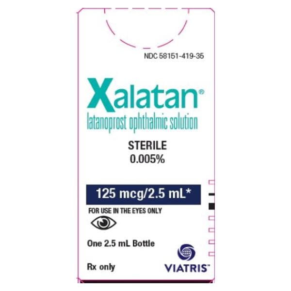 Xalatan Ophthalmic Solution 125mcg Bottle 2.5mL 2.5mL/Bt