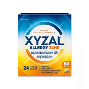 Xyzal 24hr Allergy Relief 5mg Bottle 80/Bt