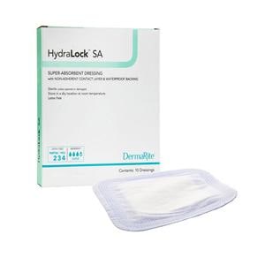 HydraLock SA Polymer Superabsorbent Dressing 3x3" Sterile Square Adhesive NAdhr