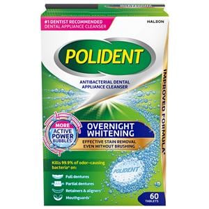 Polident Denture Cleanser Tablets 60/Bx, 12 BX/CA