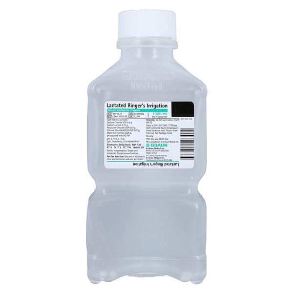 IV Solution Irrigation Solution Lactated Ringers 1000mL Bag 16/Ca