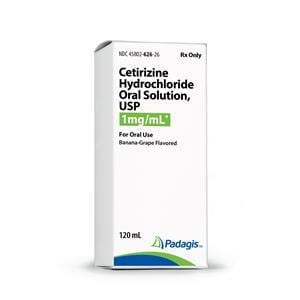 Cetirizine HCl Oral Syrup 1mg/mL Bottle