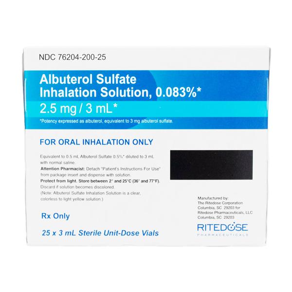 Albuterol Inhalation Solution 0.083% Pack 3mL