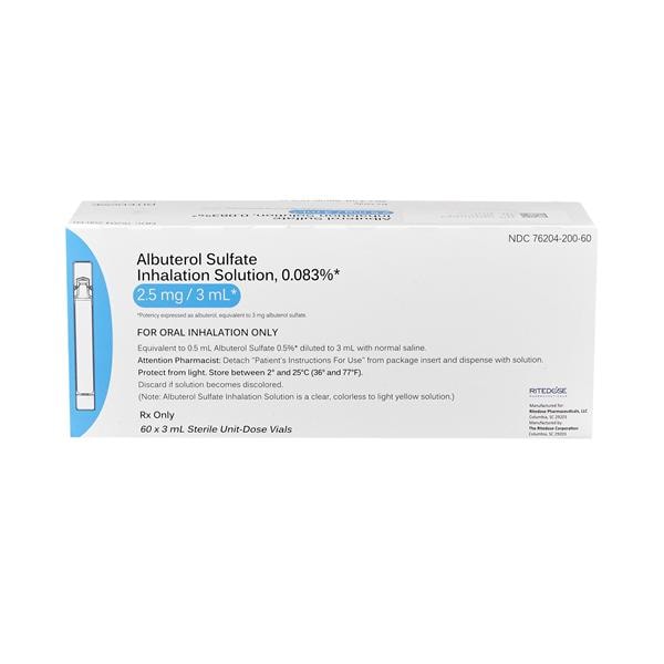 Albuterol Inhalation Solution 0.083% Pack 3mL