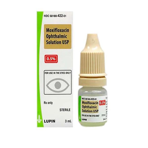 Moxifloxacin HCL Ophthalmic Solution 0.5% Bottle 3mL Each