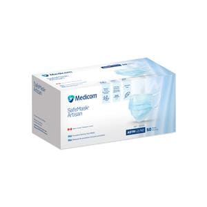 SafeMask Artisan Mask ASTM Level 2 Blue 50/Bx, 10 BX/CA