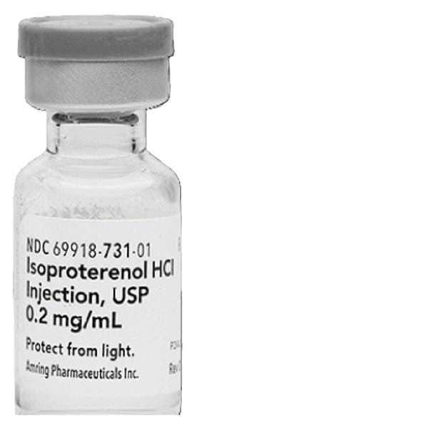 Isoproterenol HCl Injection 0.2mg/mL SDV 1mL 10/Package