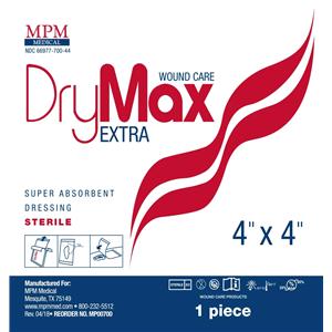 DryMax Extra Alginate Wound Dressing 4x4" Sterile Non-Adhesive NAdh Max Abs LF