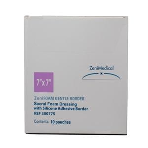 ZeniFOAM GENTLE BORDER PU Fm Border Dressing 7x7 Strl Scrl NAdhr Slcn Adh Tn Abs