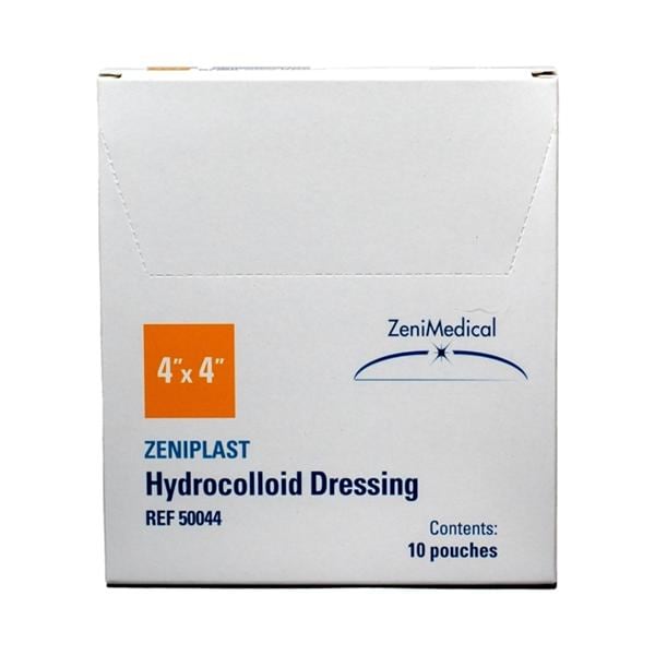 ZeniPLAST Hydrocolloid Wound Dressing 4x4" Sterile Square Adhesive Tan