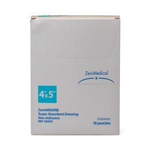 ZeniABSORB Non-Woven Wound Dressing 4x5" 3 Layer Sterile Rect NAdh NAdh Spr Abs