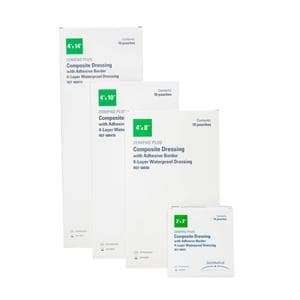 ZeniPAD Plus Cmpst Wound Dressing 4x14 4Lyr Strl Rctngl NAdh Adh Brdr Wht Abs