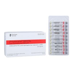 Xylocaine Lidocaine HCl 2% Epinephrine 1:100,000 1.7 mL 50/Bx