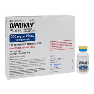 Diprivan Injection 10mg/mL SDV 20mL 10/Package