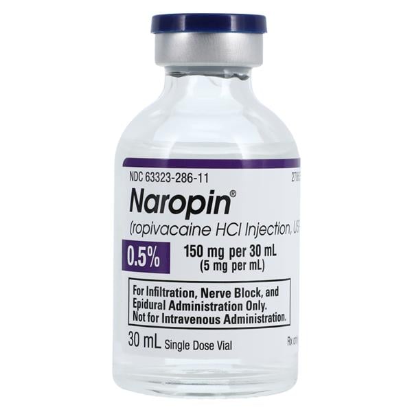 Naropin Injection 0.5% 5mg/mL Preservative Free SDV 30mL 25/Package