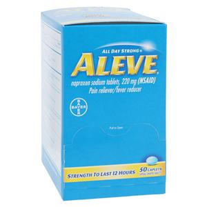 Aleve Pain Reliever Tablets 220mg Dispenser 50/Bx