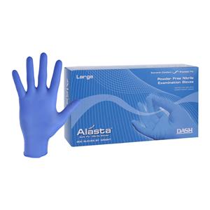 Alasta Soft Fit Nitrile Exam Gloves Large Blue Non-Sterile