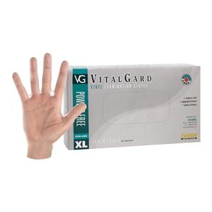 VitalGard PVC Vinyl Coated Exam Gloves X-Large Clear Non-Sterile