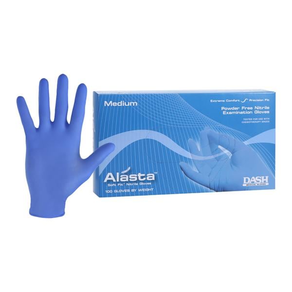 Alasta Soft Fit Nitrile Exam Gloves Medium Blue Non-Sterile