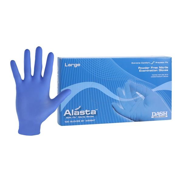 Alasta Soft Fit Nitrile Exam Gloves Large Blue Non-Sterile, 10 BX/CA