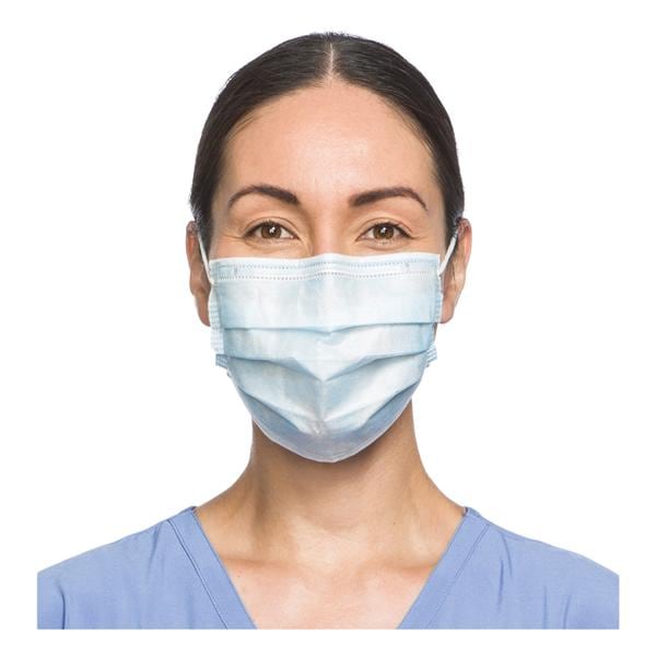 Fog-Free Tie On Mask Not ASTM Rated Blue 50/Bx